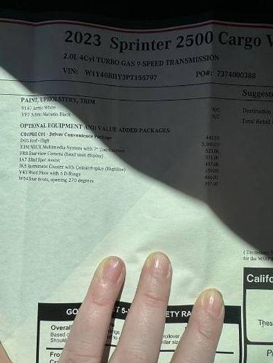 Used 2023 Mercedes-Benz Sprinter 2500 Cargo Van