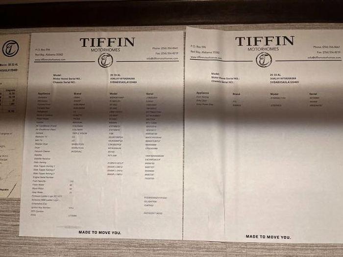 Used 2020 Tiffin Allegro RED 33AL