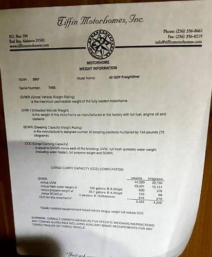 Used 2007 Tiffin Motorhomes Allegro Bus