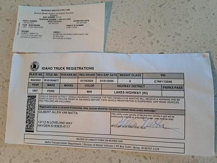 Used 1957 Ford Ranchero Custom