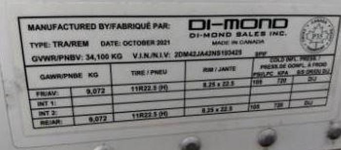 Used 2022 DI-MOND Dry Van2022 DI-MOND VAN