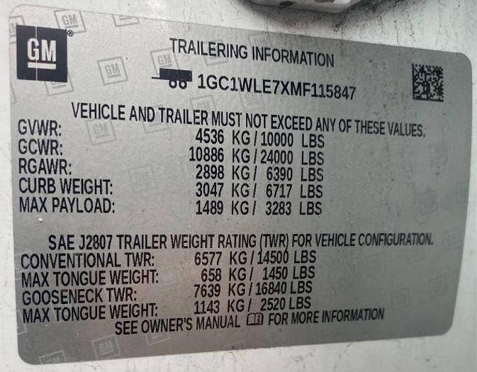 Used 2021 Chevrolet Silverado 2500HD Work Truck