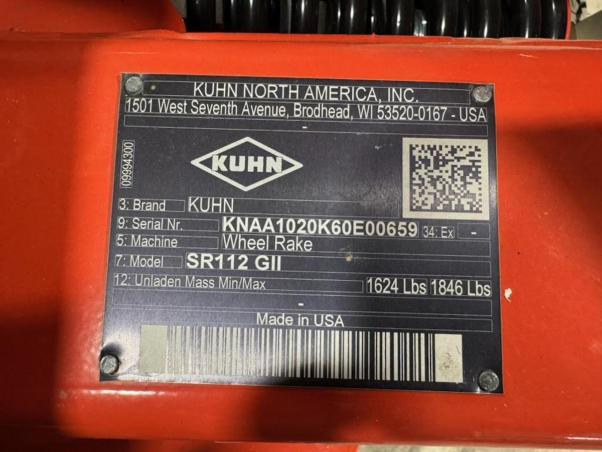 Used KUHN SR112 Gll Wheel Rake