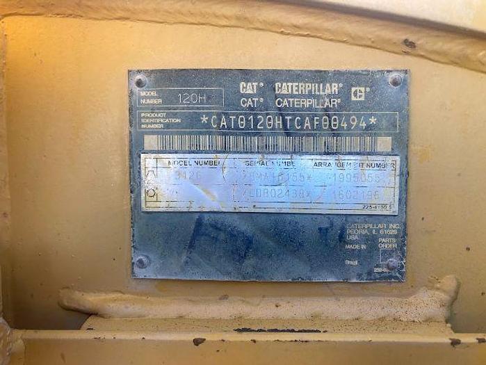 Used 2004 CATERPILLAR 120H Underground Motor Grader