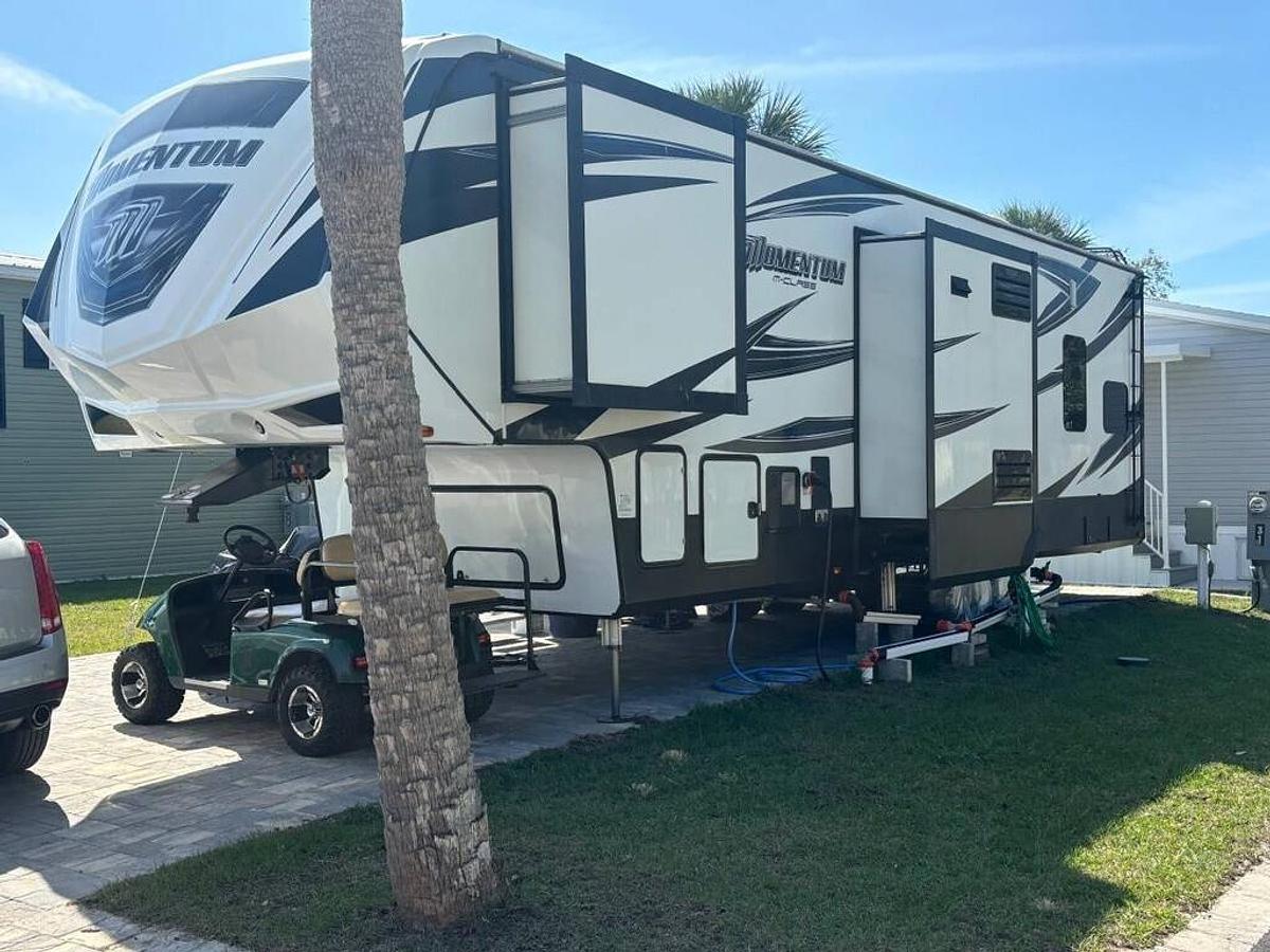 Used 2017 Grand Design Momentum M-Class 350M Fifth Wheel Toy Hauler