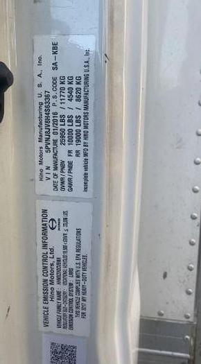 Used 2016 Hino 268 Box Truck