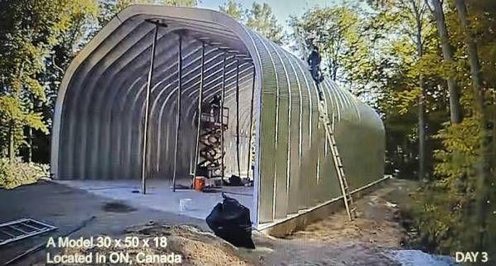 Used Like New Quonset Hut Building 52L × 25W × 13H A