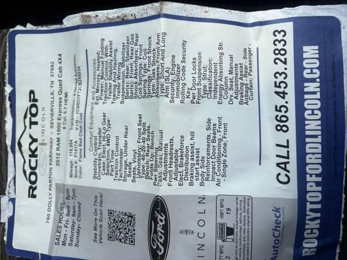 Used 2012 Dodge Ram 1500