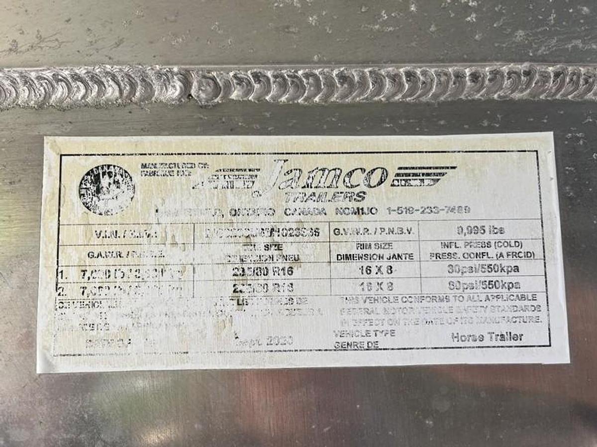 Used 2021 Jamco 3 Horse Reverse Trailer