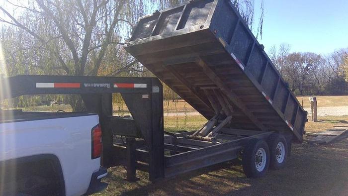 Used 2000 14 ft Gooseneck Dump Trailer