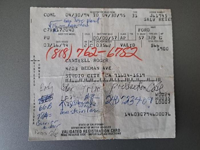 Used 1957 Ford Ranchero Custom