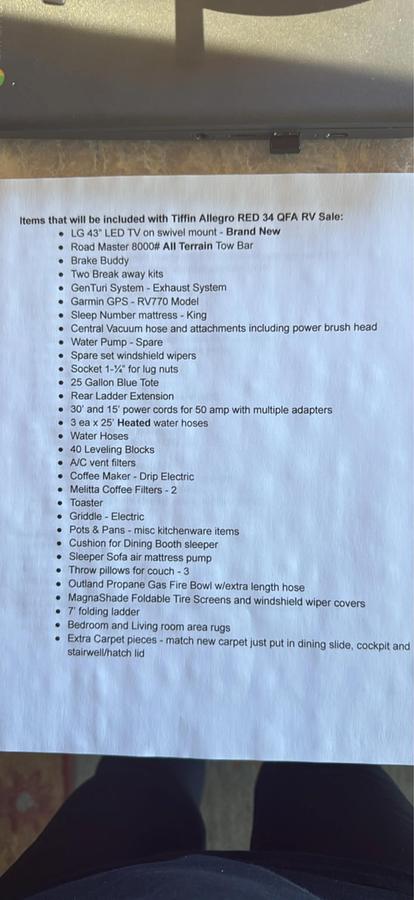 Used 2012 Tiffin Allegro Red 34QFA