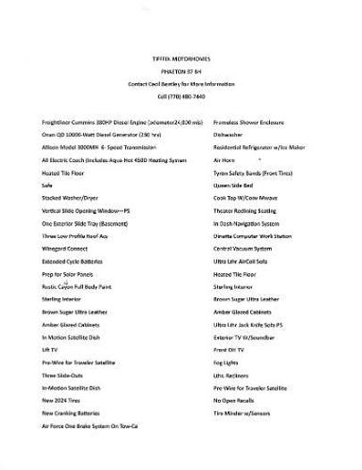 Used 2018 Tiffin Motorhomes Phaeton 37BH