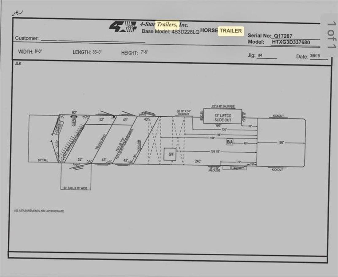 Used 2020 4 Star 3 Horse w/ Living Quarters