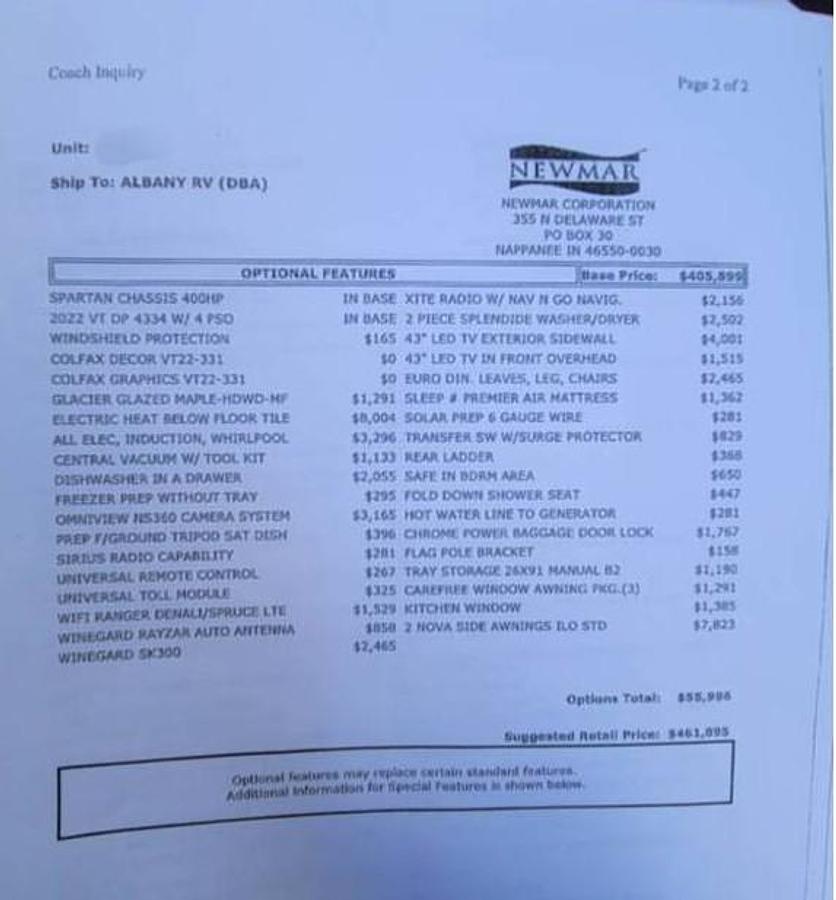 Used 2022 Newmar Ventana 4334