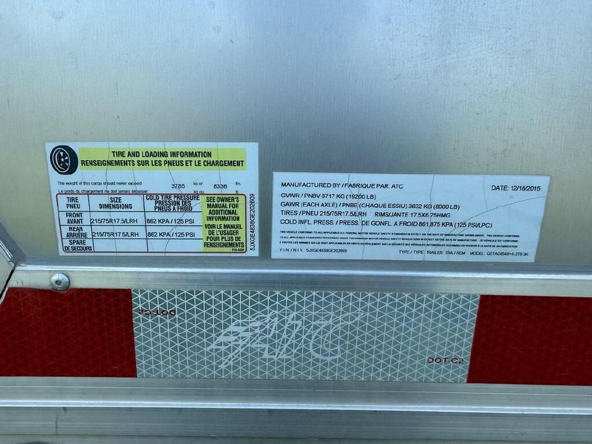 Used 2016 Atc Quest X Living Quarters Trailer