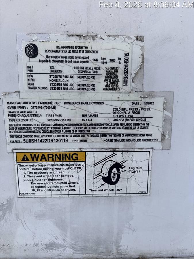 Used 2012 Thuro-Bilt Wrangler