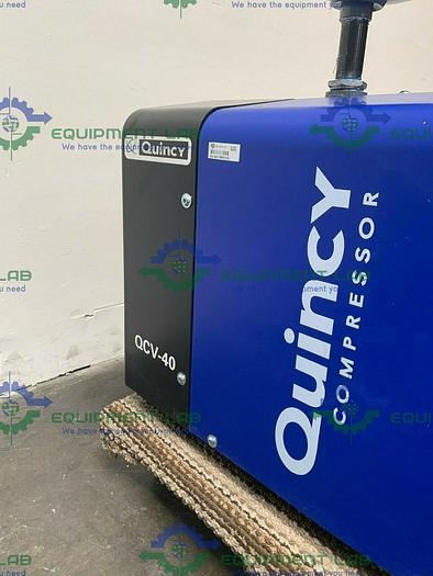 Used Quincy Air Compressor QCV 040-090 w/ 60 Gallon Steel Fab Air Tank