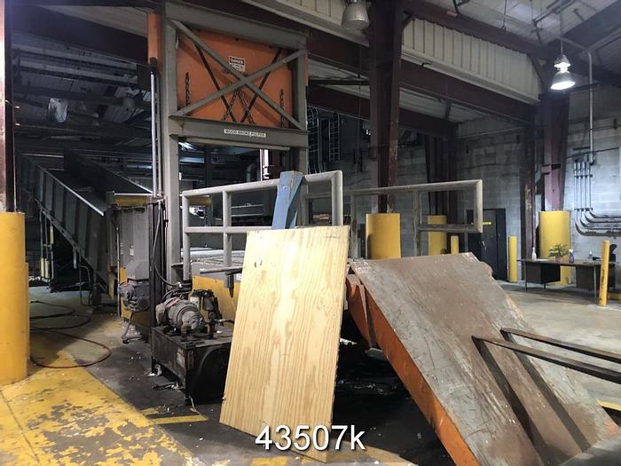 Used James Brinkley Roll Splitter, 66" Knife Length, 60" Roll Diameter #43507