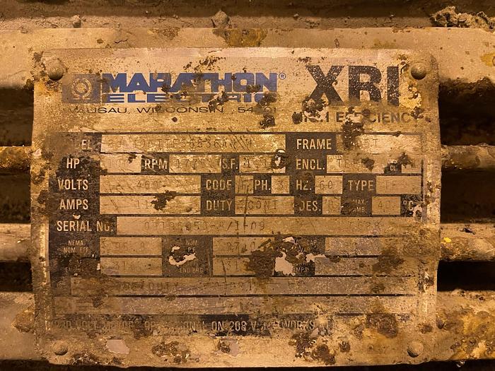 Used GOULDS MDL. 3196XLT 6 X 8-13 CENTRIFUGAL PUMP 100 HP MOTOR