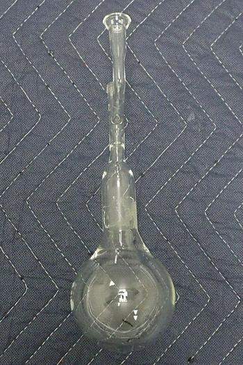 Used Kimax 250ml Glass Round Bottom Distillation Flask with Ace Claisen Adapter
