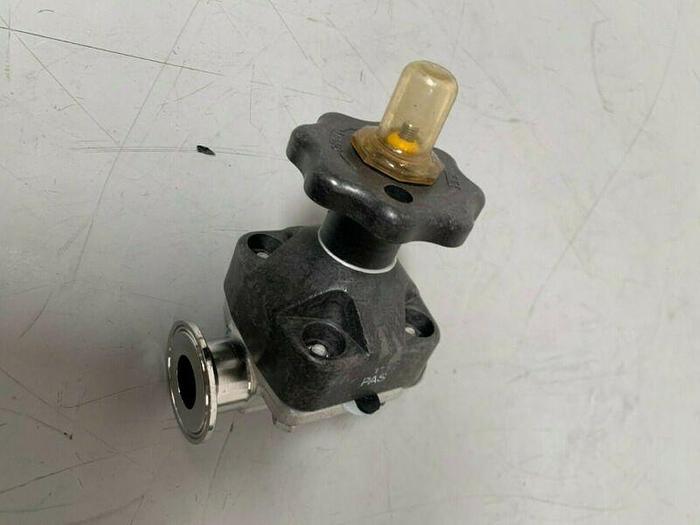 Used ITT Pure-FLO 1-316L-RA20MAX-CWP150 Diaphragm Valve  w/ 1" Sanitary Fittings