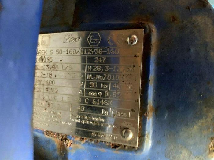 Used KSB AMAREX S 50-160 , POLLUTION WATER PUMP , TESTED / CHECKED BY TECHNICIAN