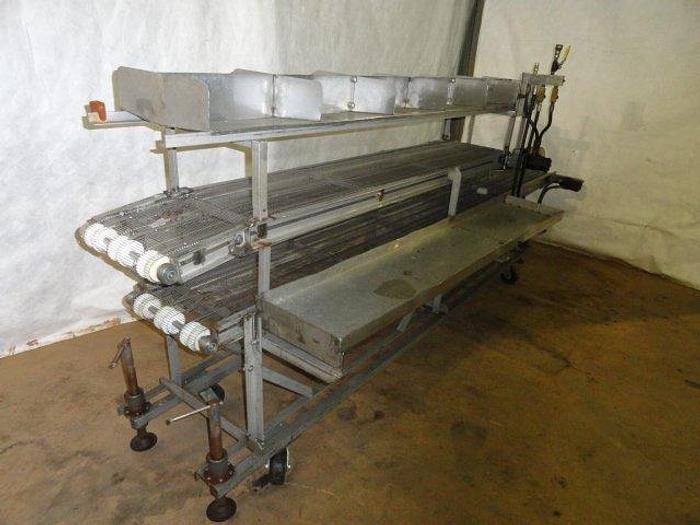 Used Pack Off Conveyor, upper & lower belts