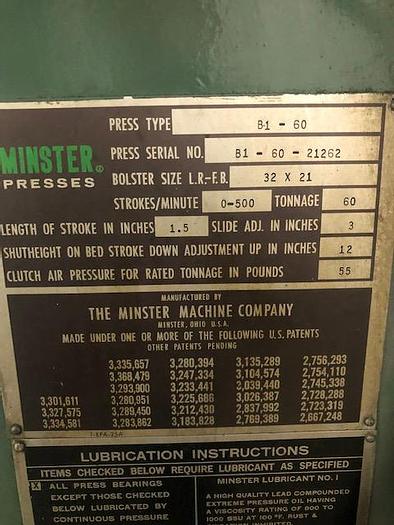 Used Minster B1-60