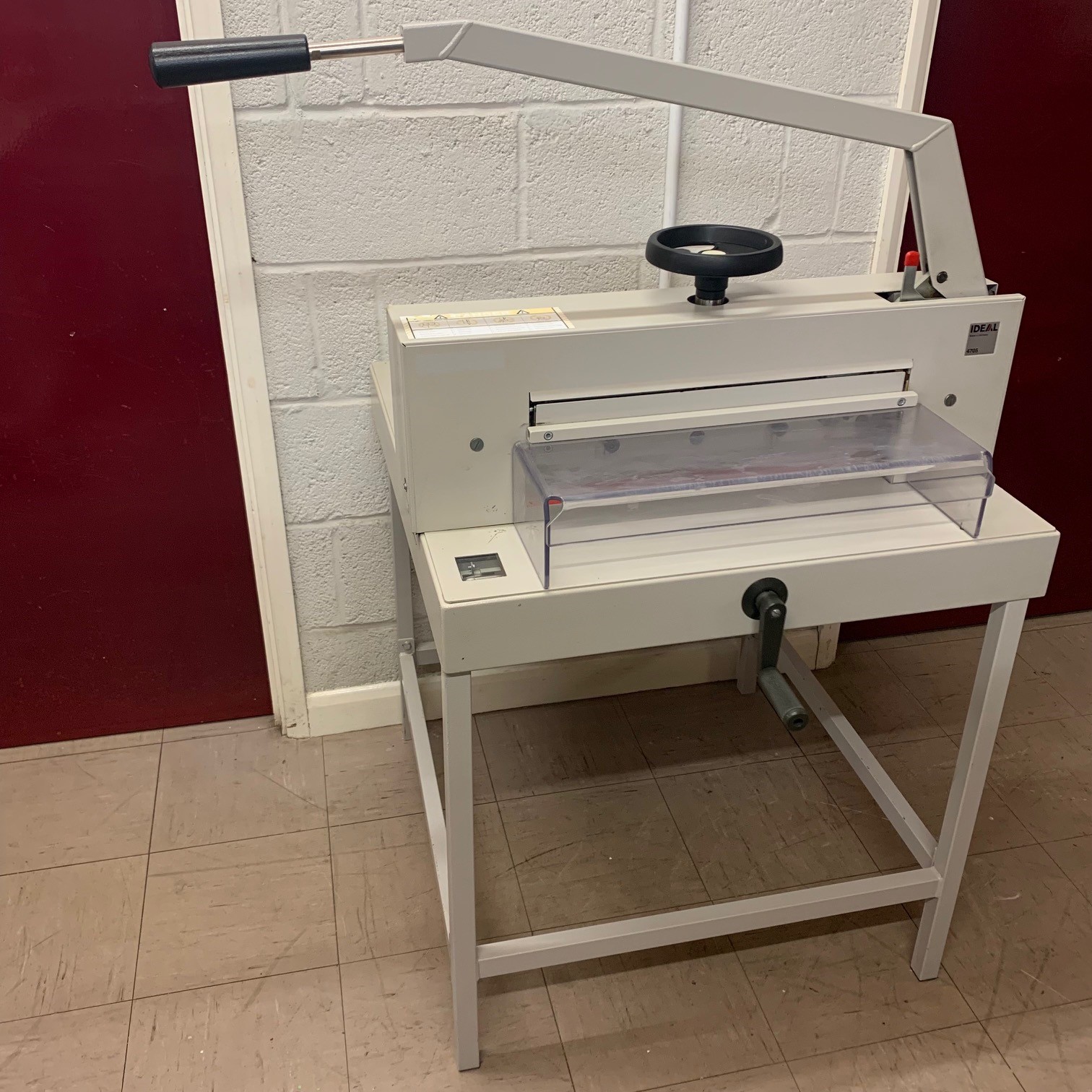 Used IDEAL 4705 Manual Ream Cutting Guillotine Including Floor-Stand