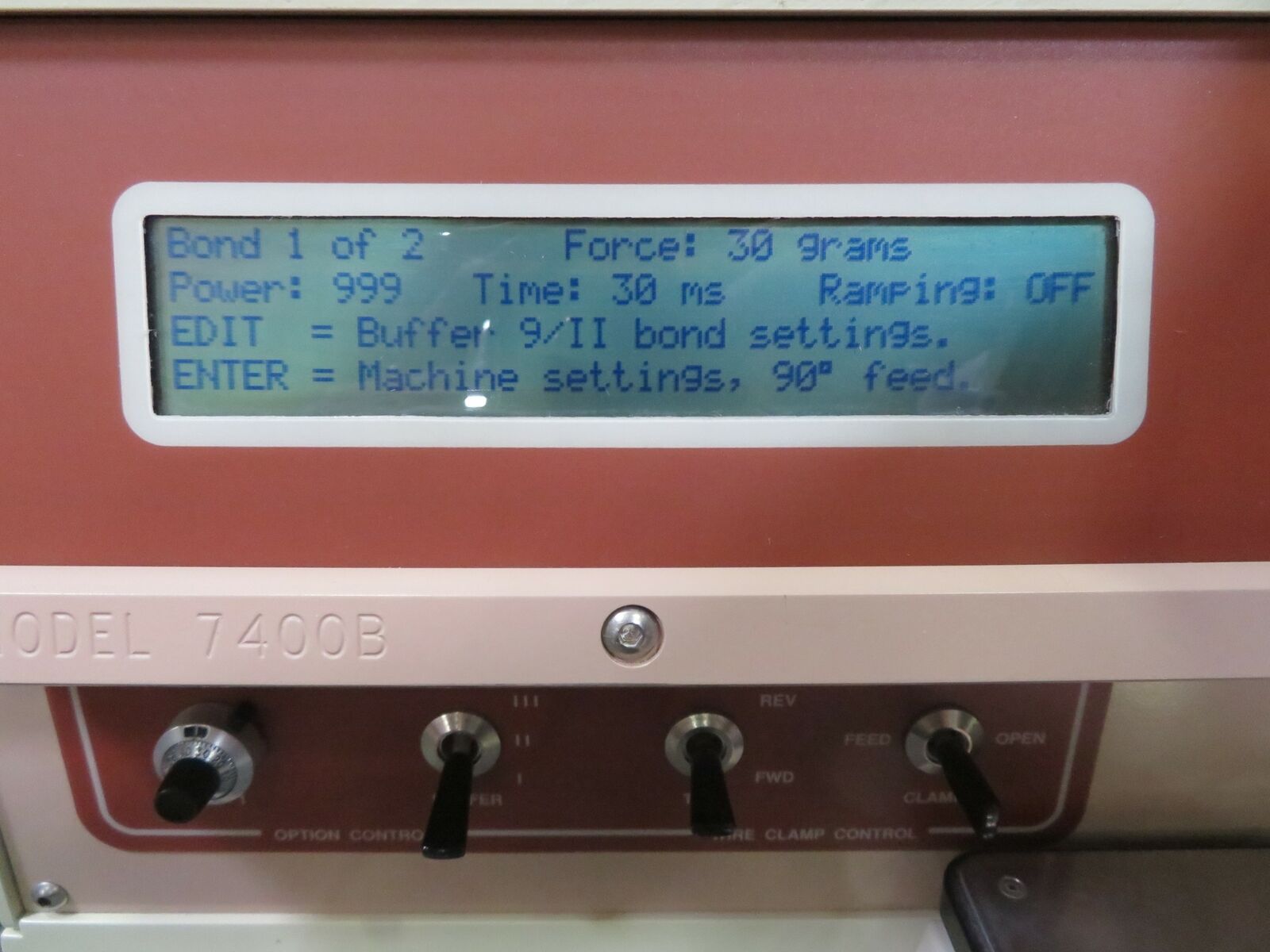 Refurbished Westbond  7476B 90° Vertical Feed Deep Access Wedge Bonder