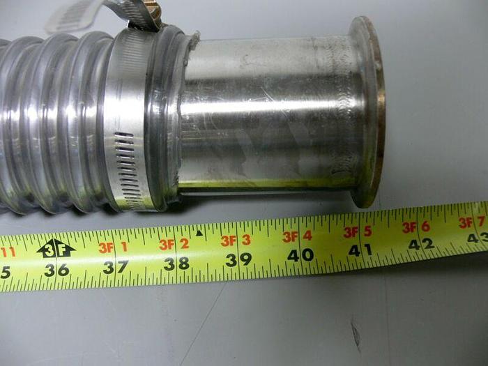 Used Heavy Duty 41" Hose w/ 3" OD Sanitary Fittings