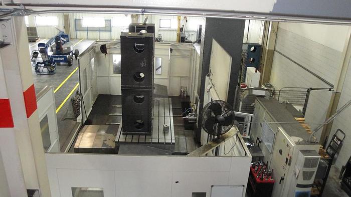 Used 2008 6" Giddings & Lewis CNC Horizontal Boring Mill, Model PT 1800, Table 71" X 141", X Travel 141", Y Travel 102", 75 HP, 3500 RPM Spindle, Mitsubishi CNC