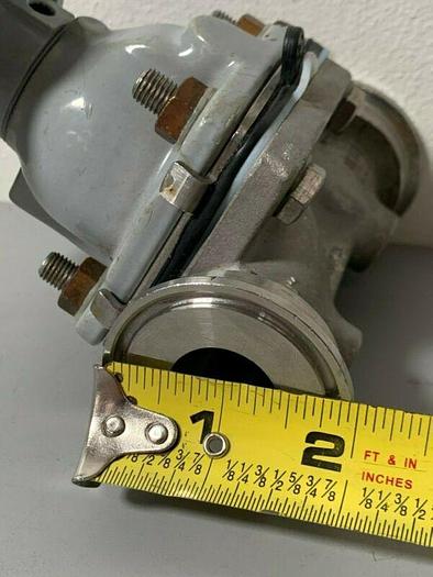 Used ITT Grinnell Stainless Steel Diaphragm Valve w/ 1" Sanitary Fitting