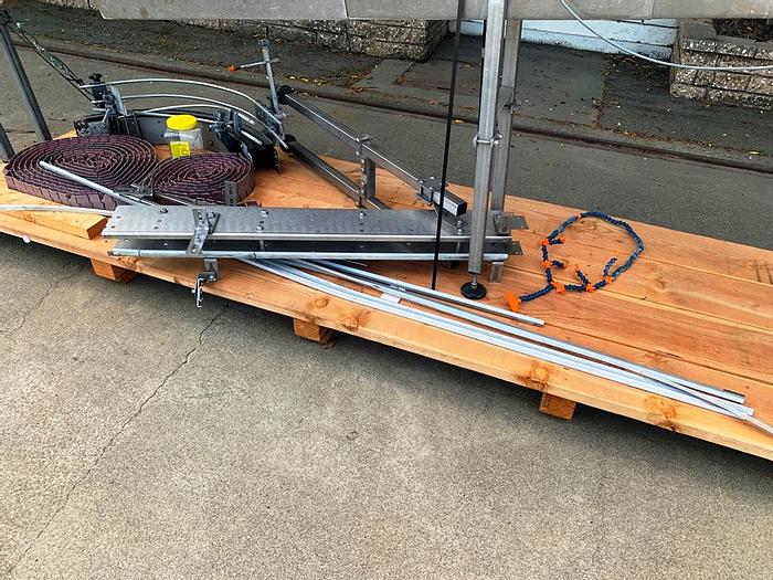 Used Conveyor, Belt, 3.25" X 16', S/st, 90 Deg Turn #S744441