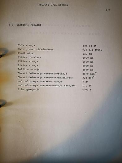 Used 1993 UNIOR TWIN FILLS BOHRER DRILLING-TAPING