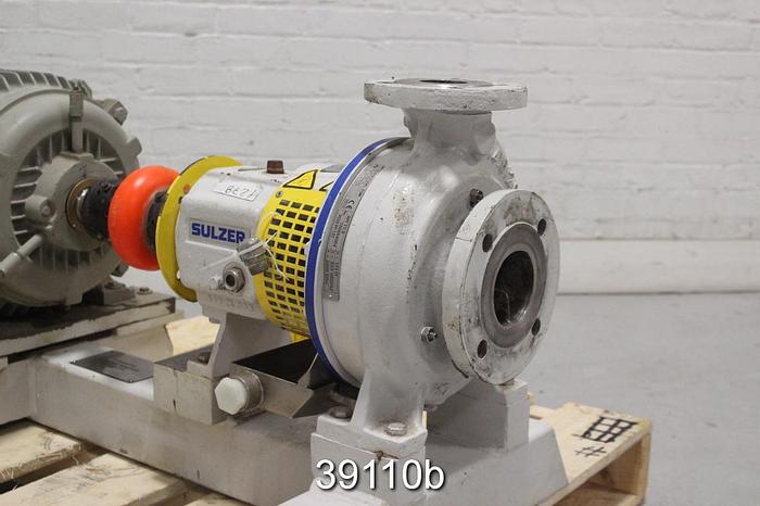 Unused Sulzer APT11-2 Pump ASTM A890 Stainless Steel, Unused, with Motor #39110