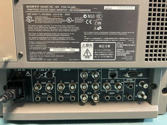 Used Sony PVM-14L2MD Trinitron Farb-Video-Monitor