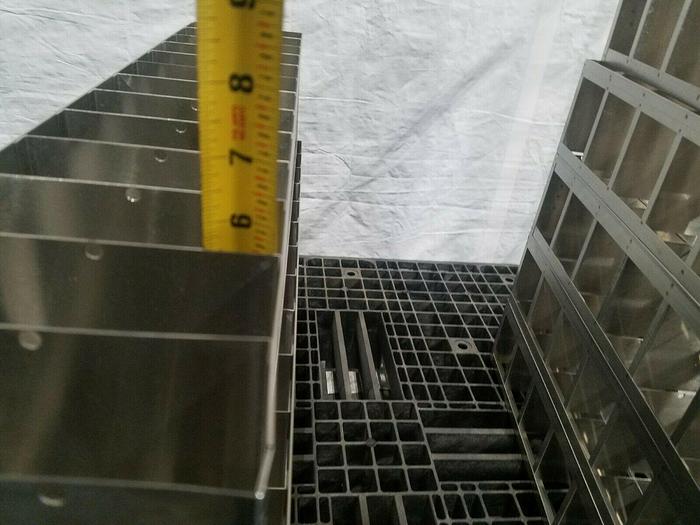 Used 27" X 2" Cell Bank Stainless Steel Stack Trays Racks Pharmaceutical