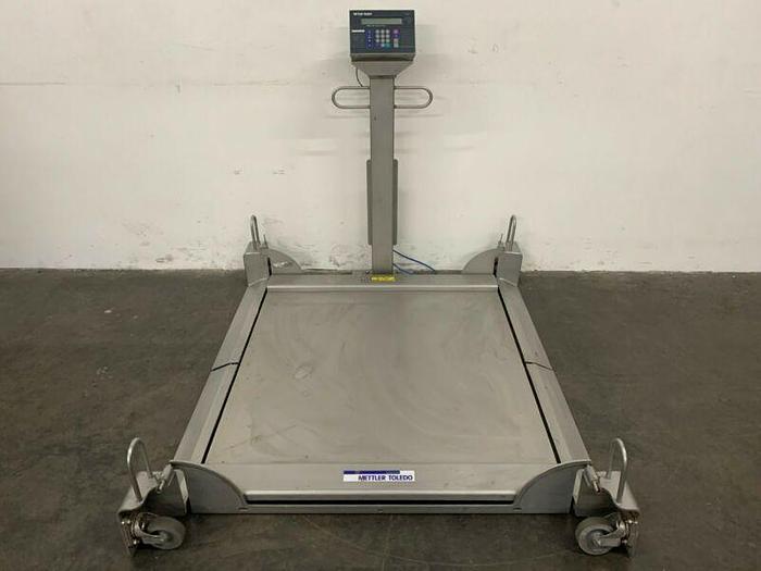 Used Mettler Toledo 2888 Stainless Steel Floor Scale 42" x 42" w/ Roll up Ramps