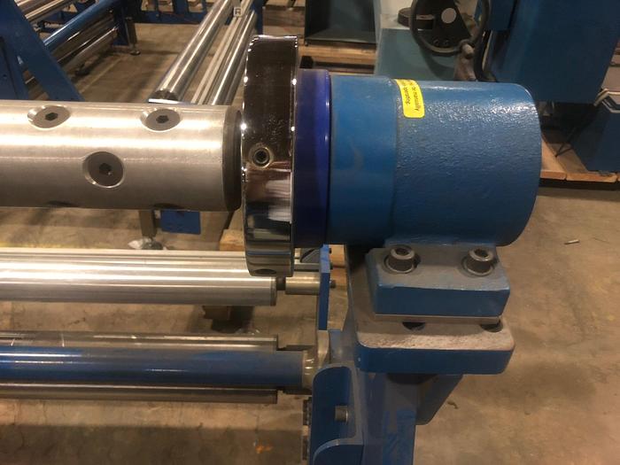 Used 80" DOUBLE E SHAFTED UNWIND STANDS W/ TENSION CONTROLS MFG. 2013
