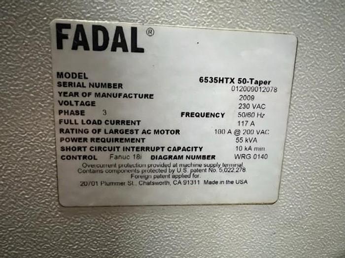 Used 2009 Fadal 6535HTX