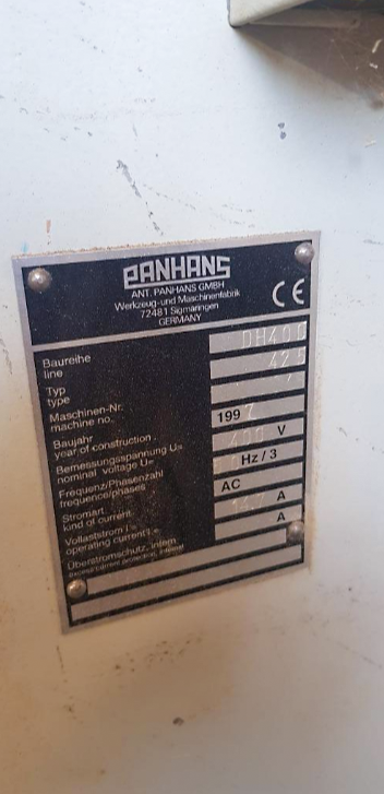 Used Panhans 425 - Thicknesser - 1997