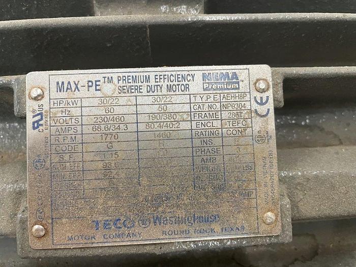 Used 60 CU. FT. TWIN SHELL "V" BLENDER WITH INTENSIFIER BAR