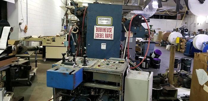 Used 40" ( 1.0M) GOEBEL RAPID D1 SLITTER REWINDER  REBUILT