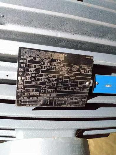 Used CENTRIFUGAL  PUMP 7.5 HP MARATHON 7J 284TTGP7078AA L ./