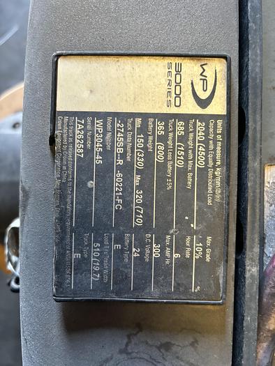 Used ELECTRIC PALLET JACK WP 3000 SERIES