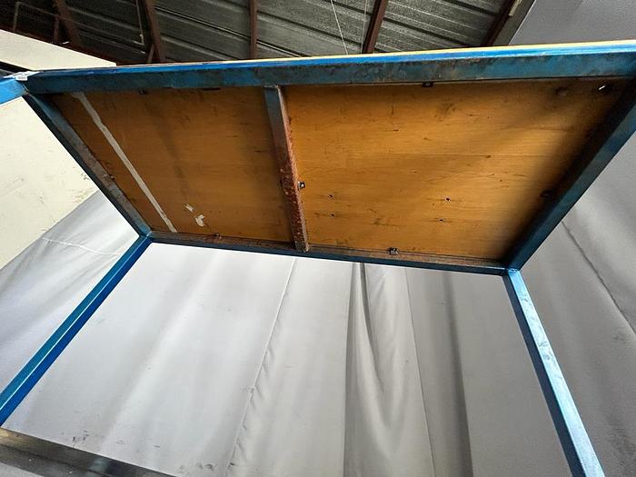 Used BUTCHER BLOCK/STEEL INDUSTRIAL WORK ASSAMBLY TABLEBENCH ./