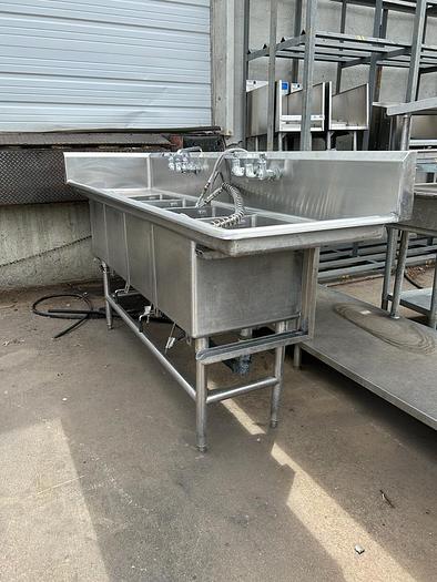 Used FOUR COMPARMENT COMMERCIAL SINK !