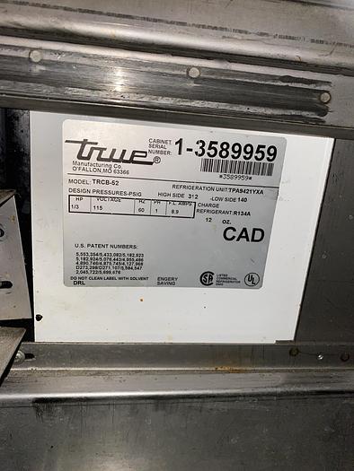 Used TRUE 52" TWO DRAWER REFRIGERATED CHEFS BASE TRCB-52 !
